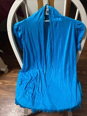 AB Studio Bright Blue Open-Front Women’s Cardigan